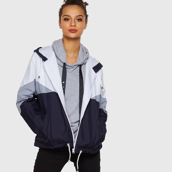 

Cut And Sew Windbreaker Jacket, Multicolor