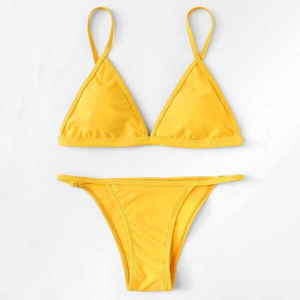 

Triangle Top With String Bikini Set