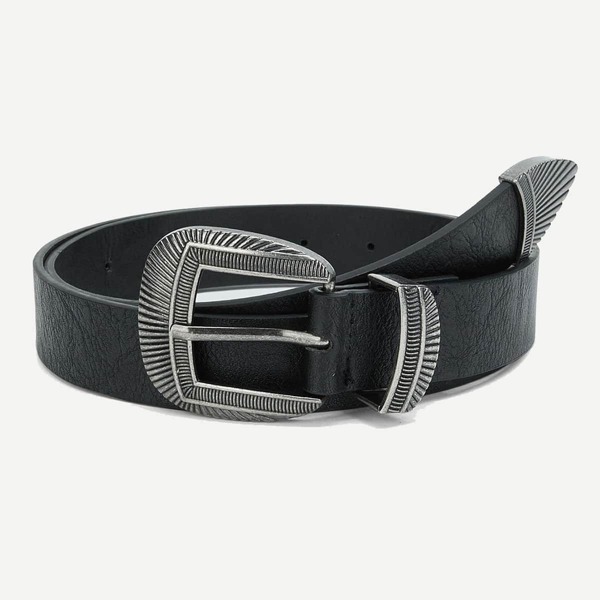 

Metal Buckle Belt, Black