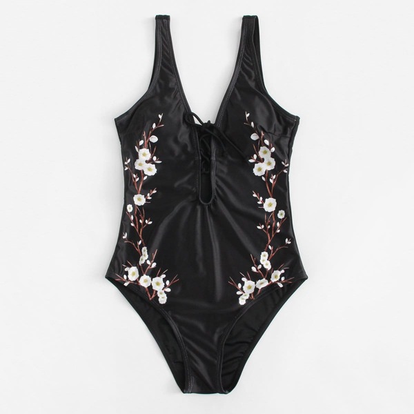 

Flower Print Swimsuit, Multicolor