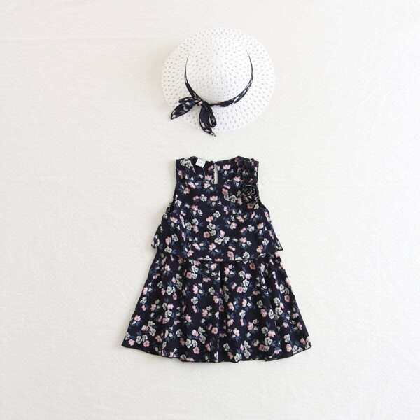 

Girls Floral Dress With Hat