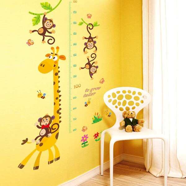 

Giraffe Monkey Height Measure Wall Sticker