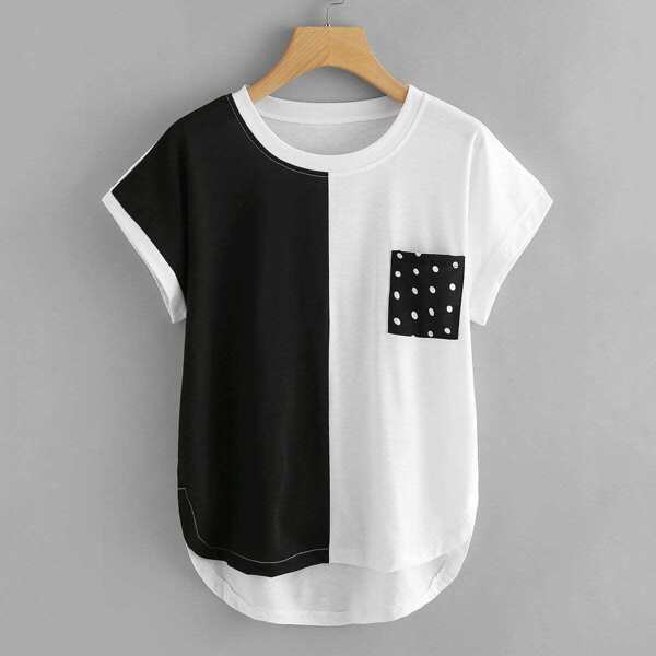 

Color Block Pocket Tee