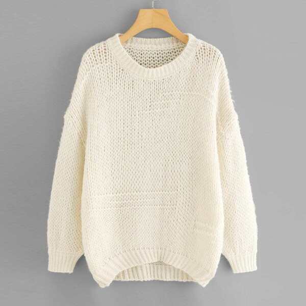 

Loose Knit Dip Hem Jumper