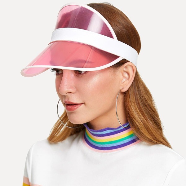 

Two Tone Visor Hat, Pink