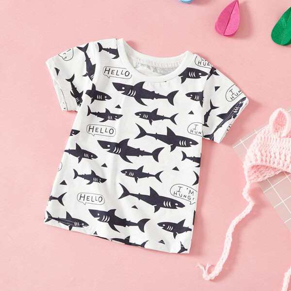 

Toddler Boys Whale Print T-shirt