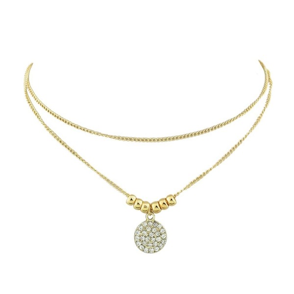 

Gold Multilayer Diamond Necklace