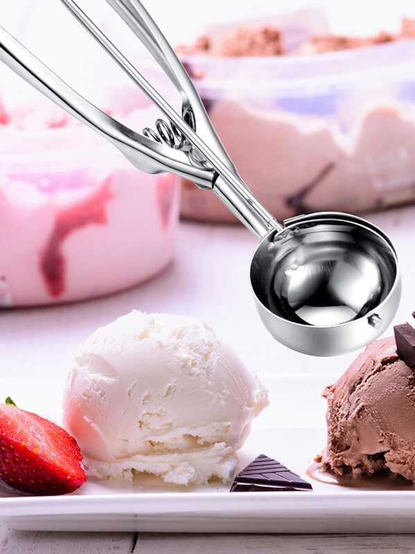 

Stainless Steel Ice Cream Spoon, Silver