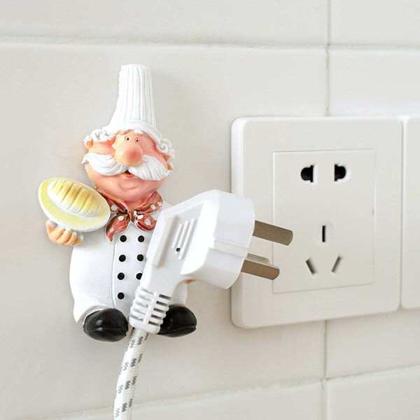 

Cartoon Wall Hanging Plug Holders, White