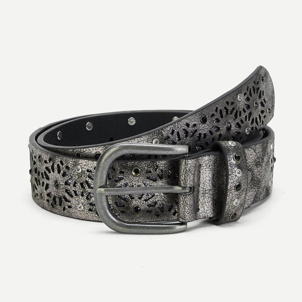 

Hollow Out Metallic Belt