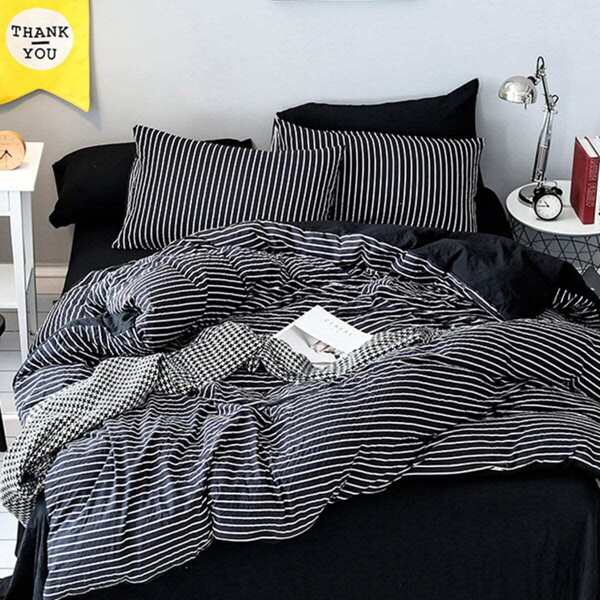 

Allover Striped Print Sheet Set