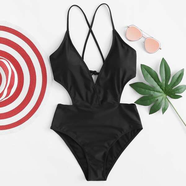 

Criss Cross Wrap Cut Out Monokini