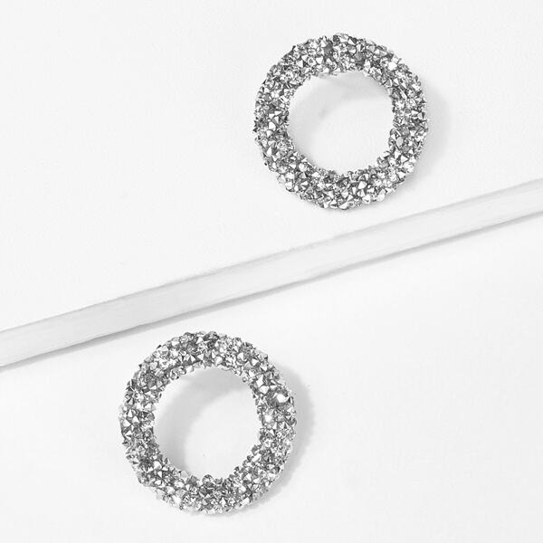 

Серьги с надписью Glitter Hoop, Серебряные