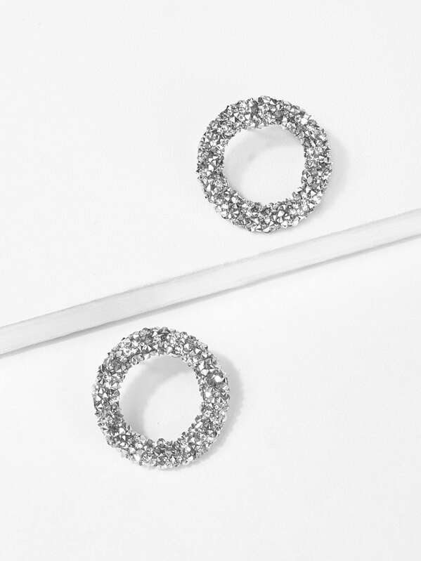 

Серьги с надписью Glitter Hoop, Серебряные