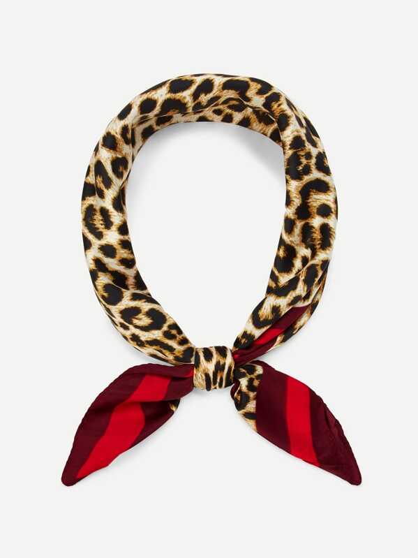 

Контрастность Trim Leopard Печать Bandana, Многоцветный