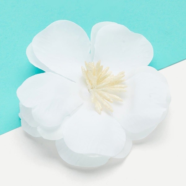

Layered Flower Design Kids Hair Clip, White