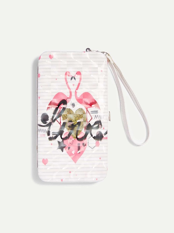 

Flamingo Pattern PU Wallet, Multicolor