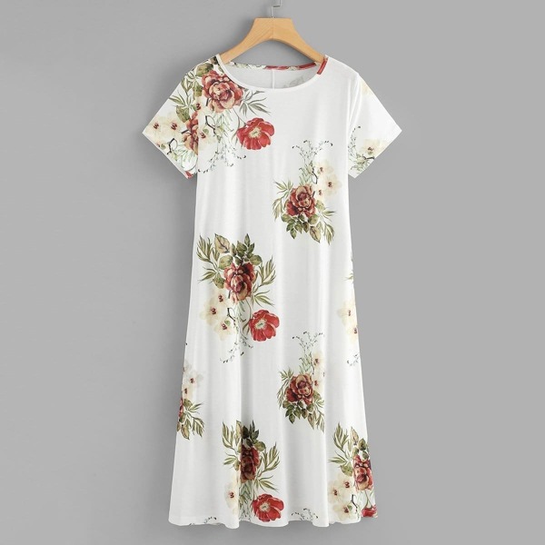 

Random Flower Print Dress
