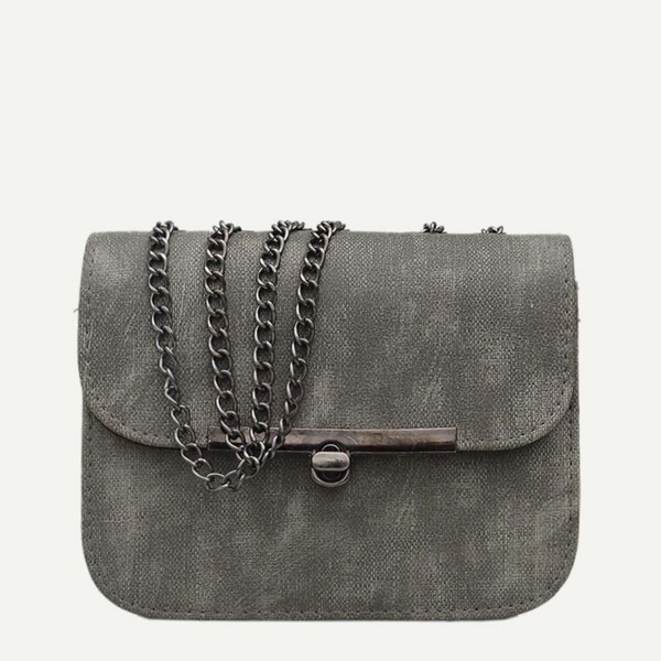 

Twist Lock Chain Bag, Grey