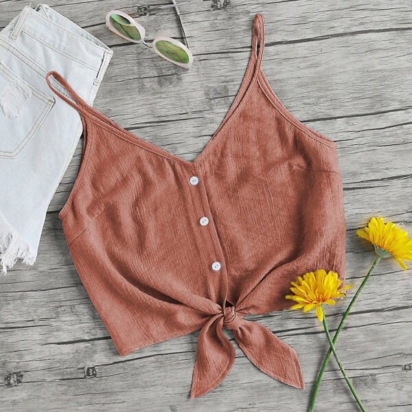 

Button Up Knot Cami Top