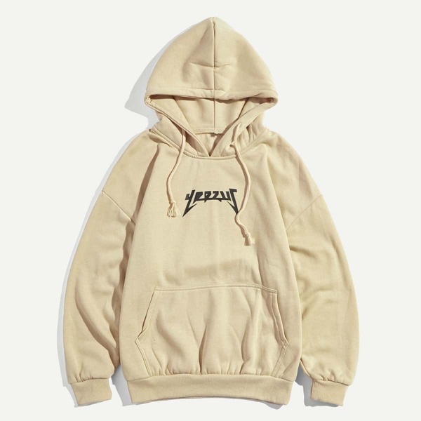 

Men Letter Printed Hoodie Pocket Sweatshirt