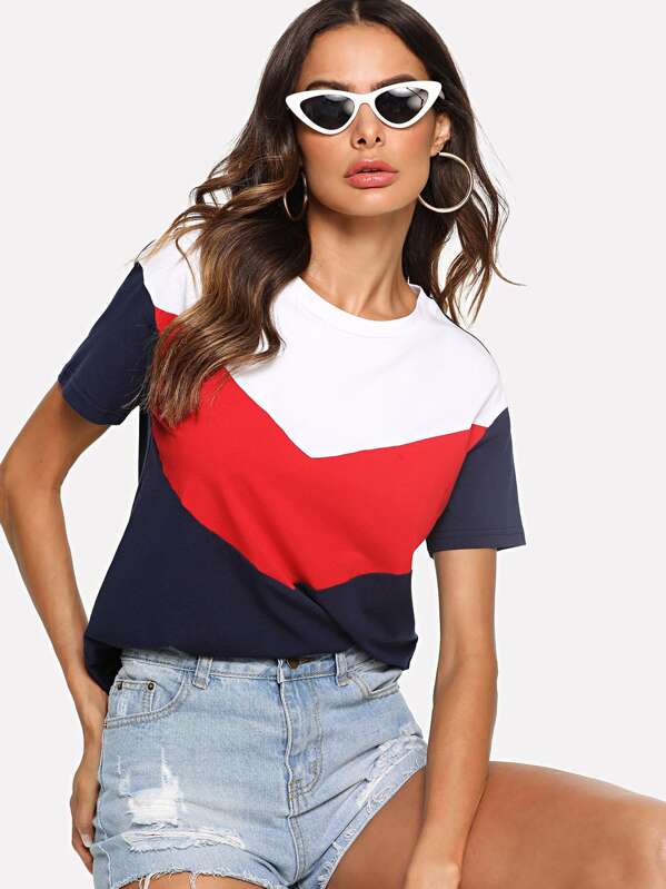 

Cut and Sew Tee, Multicolor, Andy