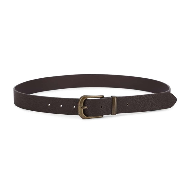 

Metal Buckle PU Belt, Coffee brown