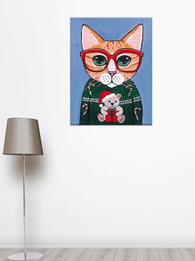 cartoon cat cloth wall