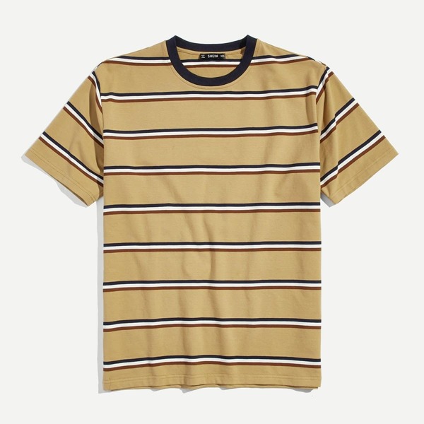 

Men Striped Print Tee
