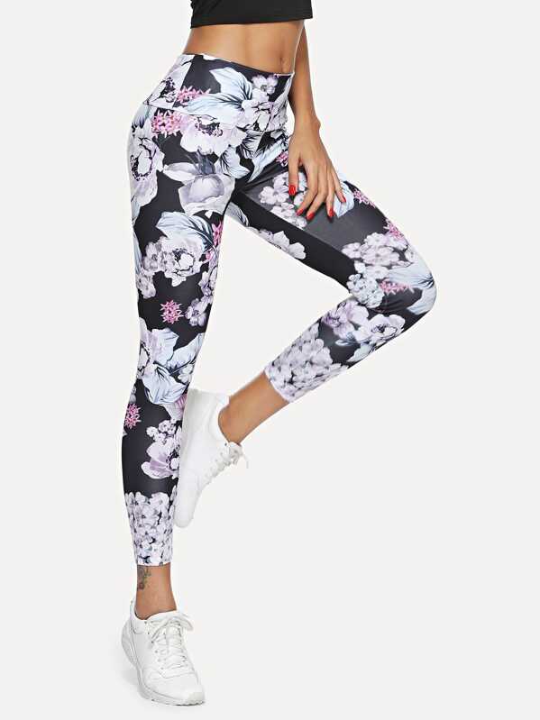 

Floral Print Leggings, Multicolor, Giulia