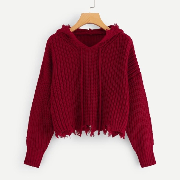 

Raw Cut Hooded Sweater