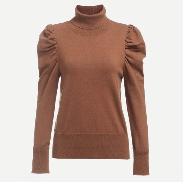

Turtleneck Puff Sleeve Sweater
