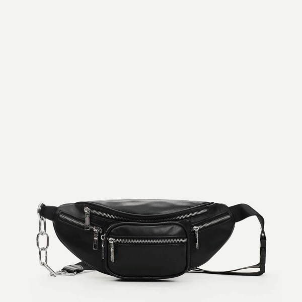 

Zipper Fanny Pack, Black