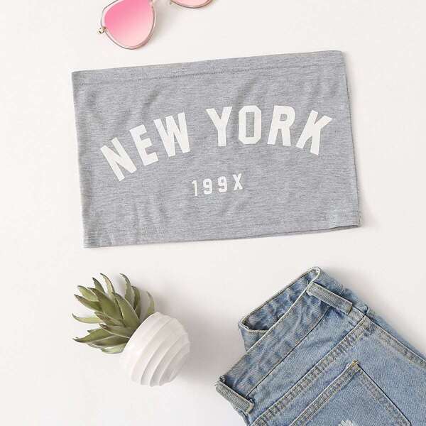 

Letter Print Tube Top