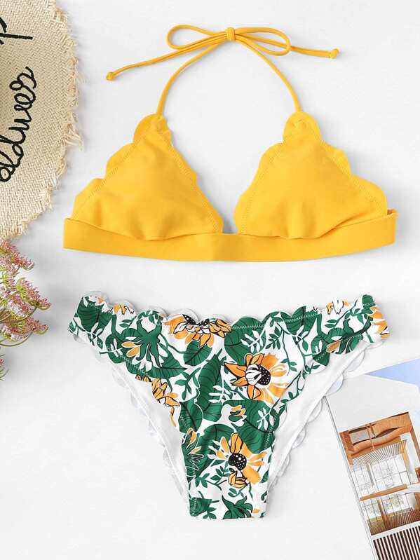 

Scalloped Edge Mix и Match Bikini Set, null