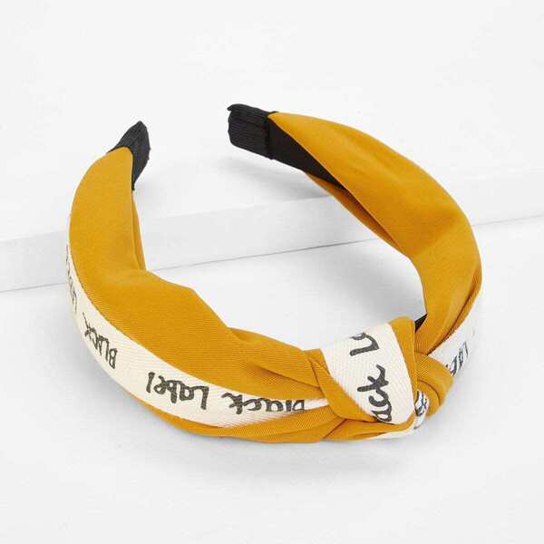 

Color Block Design Headband, Yellow