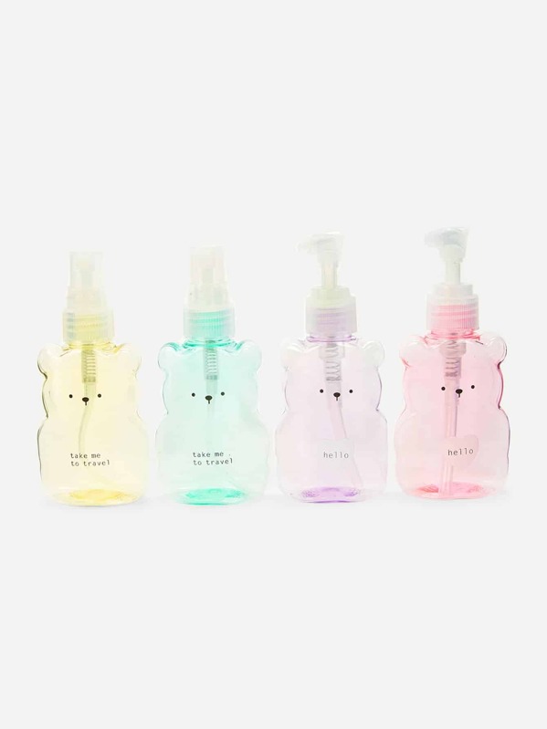 

Случайный цветной медведь Shaped Travel Bottle 2шт., null