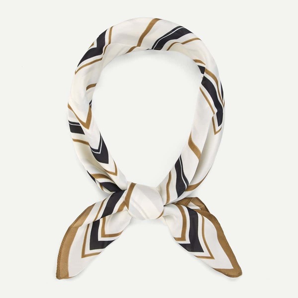 

Striped Design Bandana Scarf, Multicolor
