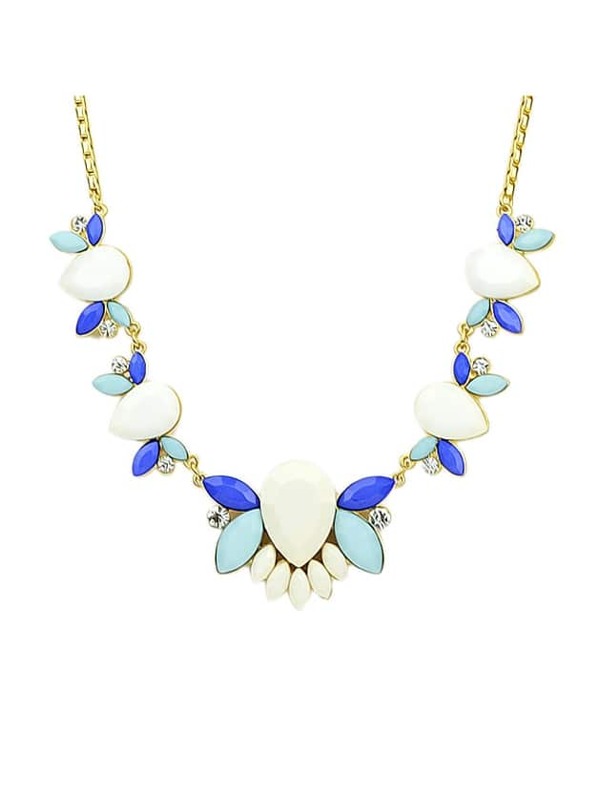 

Gotic Jewelry Statement Necklace, White