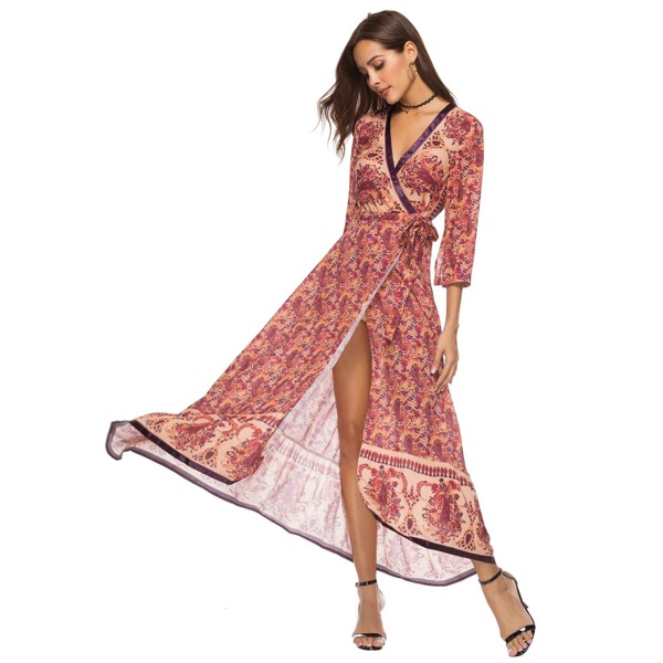 

Knot Side Paisley Print Dress