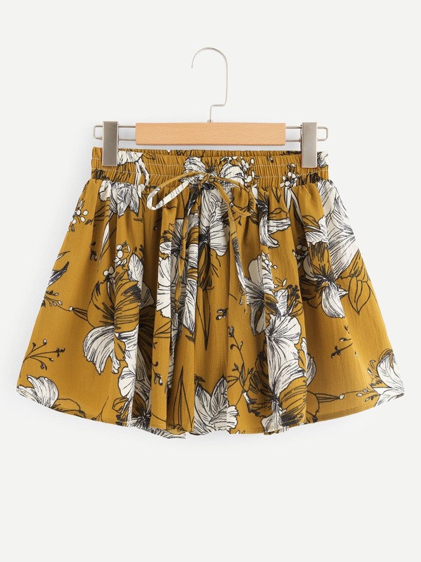 

Цветочные узлы Ruched Shorts, null