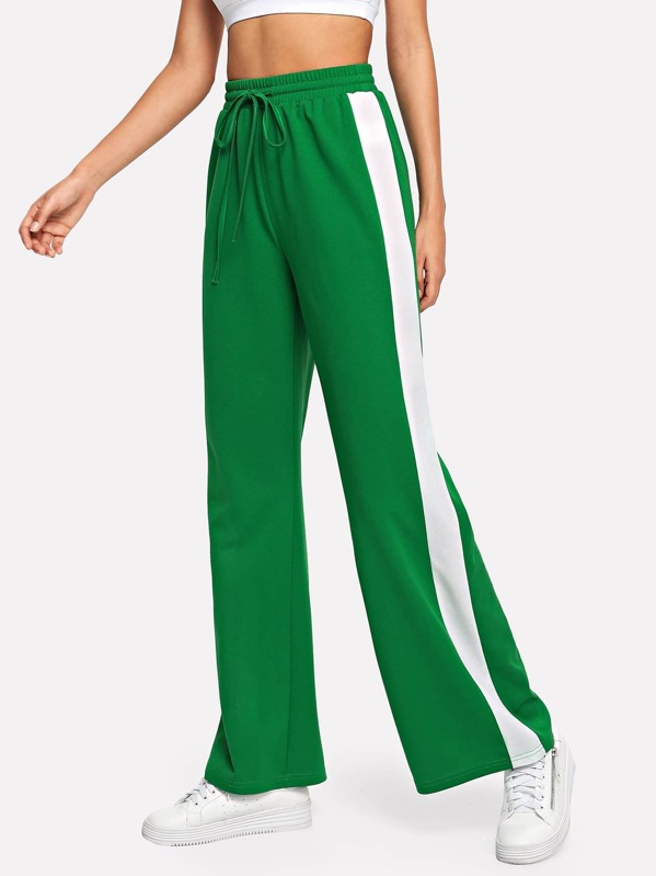 

Drawstring Талия Colorblock Палаццо Брюки, Starl Lane