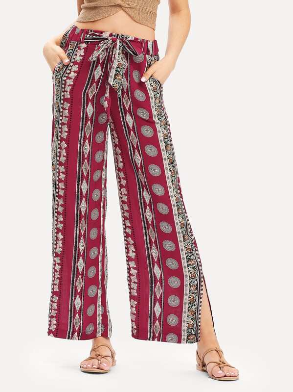 

Узкие детали Geo Print Split Pants, null