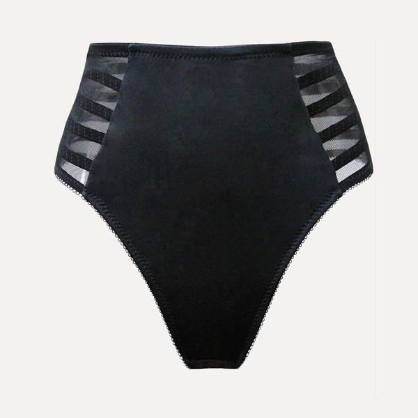 

Mesh Insert Shapewear Panty, Чёрный