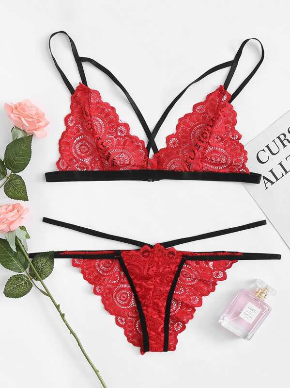 

Комплект женского белья Strappy Lace, null