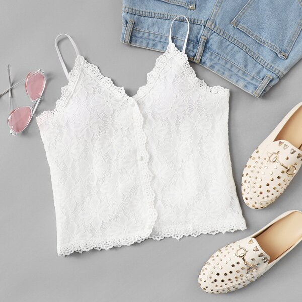 

Кружевная панель Cami Top, Белый
