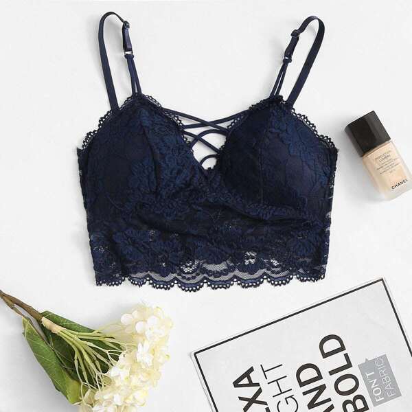 

Scalloped Trim Lace Bralette