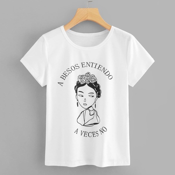 

Letter and Figure Print Tee