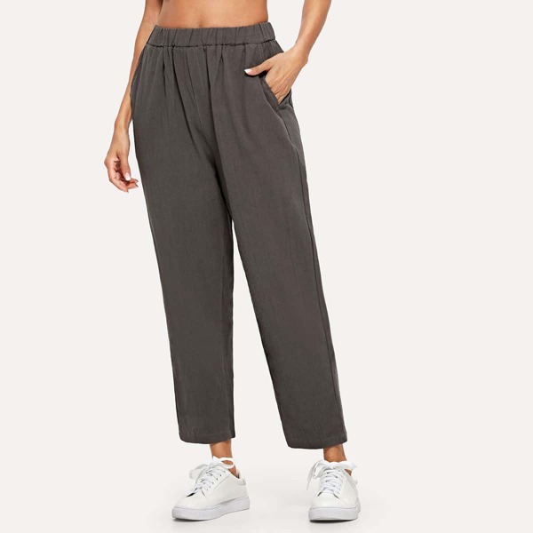 

Solid Straight Pants
