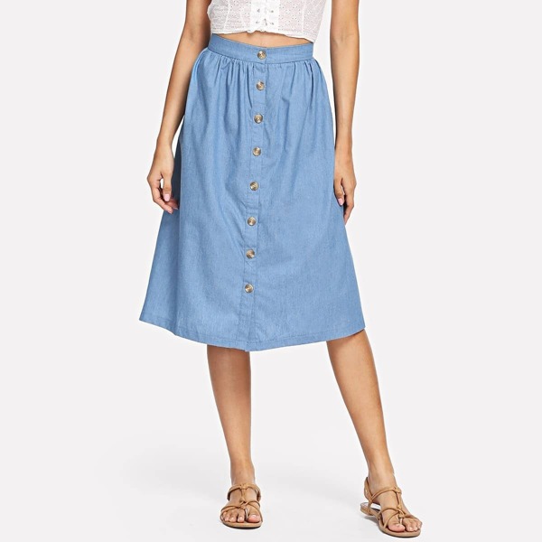 

Button Front Skirt